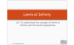Limits at infinity - Polynomial functions
