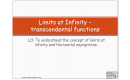Limits at infinity - transcendental functions