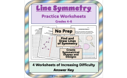 Lines of Symmetry Worksheets: Finding Symmetry in Polygons on Grids