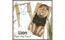 Lion Paper Bag Puppet