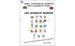 Livret d’activités de littératie et vocabulaire: Les animaux marins