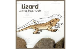 Lizard Jointed Paper Craft