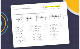 Locate Rational Numbers on a Number Line - Worksheet