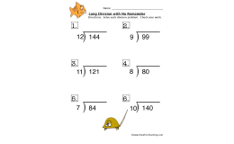 Long Division Problems No Remainder Worksheet