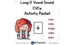 Long O CVCe Vowel Sound Activity Packet and Worksheets
