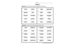 Long O Worksheet