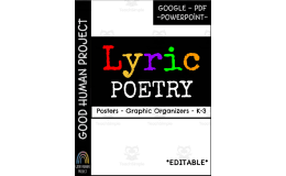 Lyric Poetry Writing – Posters & Graphic Organizers