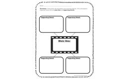 Main Idea and Four Supporting Details Graphic Organizer Worksheet