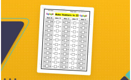 Make Numbers to 20 – 2-Page Math Worksheet