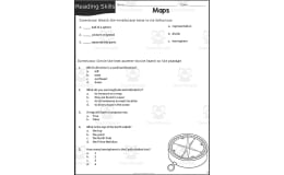 Map and Globe Skills for 3rd - 5th Grade Reading Packet