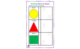 Matching Objects to Shapes Activity