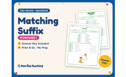 Matching Suffix Worksheet – 2nd Grade Suffixes Practice + Answer Key
