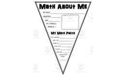 Math About Me Pennant
