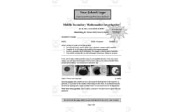 Math Assessment Activity: Sewer Lid Safety