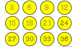 Math Mats: Counting by 3s - SET 10