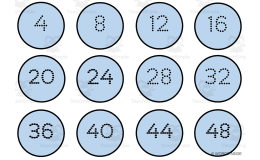 Math Mats: Counting by 4s - SET 9