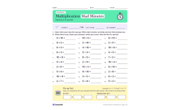 Math Multiplication Mad Minutes Activity!