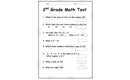 Math Test: Grade 2