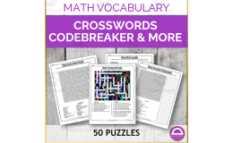 Math Vocabulary Crossword Puzzles