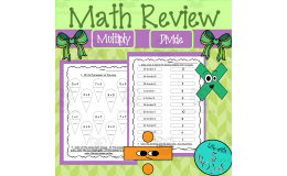 Math Worksheets for Multiplication and Division