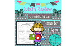 Math Worksheets for Quadrilaterals l Perimeter l Area