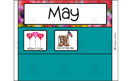 May Beach Theme Calendar Pieces