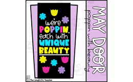May Door Kit: We're Poppin' Each With Unique Beauty Flower/Pop It Themed Board