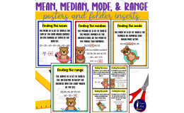 Mean Median Mode and Range Posters and Folder Inserts