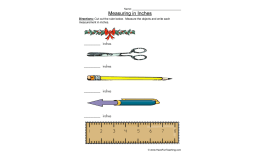 Measuring Inches Worksheet