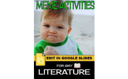 Meme Activities - For Any Literature (Editable in Google Slides)