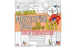 Memorial Day No-Prep ELA Worksheets 4th 5th 6th Grade 4 5 6