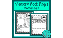 Memory Book Pages - Summer!