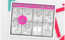 Mental Health Awareness Coloring Pages for Kids