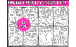 Mental Health Awareness Coloring Pages for Kids