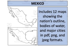 Mexico Map Resources – 12 Printable Map Sheets