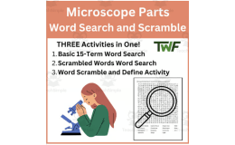 Microscope Parts Word Search and Scramble Activity