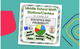 Middle School Math Stations or Centers: Statistics and Probability
