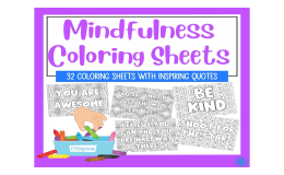 Mindfulness Coloring Pages – 32 Positive Quotes