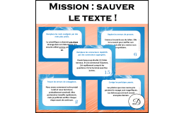 Mission : sauver le texte ! 24 CAT de révision de textes