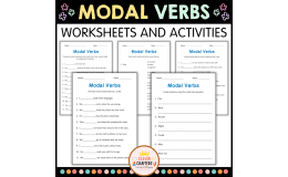 Modal Verbs Grammar Activities Worksheets for Grade 1, 2, 3