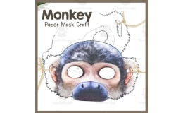 Monkey | Paper Mask | Printable Craft