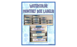 Monthly Box Labels - Watercolor Theme