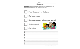 Morning Routine Sequence Worksheet – Grade 1