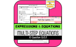 Multi-Step Equations QUIZ