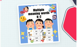 Multiple Meaning Words Worksheets | Grades K–2