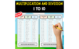 MULTIPLICATION AND DIVISION EXERCISES | 1 TO 10