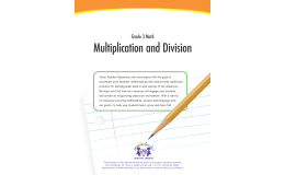 Multiplication and Division Printable Workbook for Grade 3