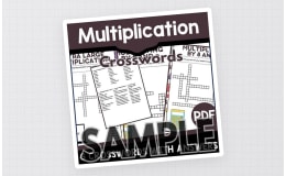 Multiplication Crossword: 1 Page Sample (PDF)