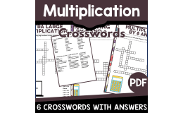 Multiplication Crosswords – Themed Vocabulary Sets