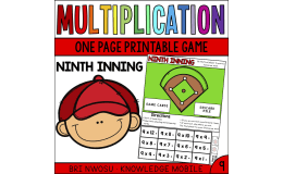 Multiplication Facts - Nine Printable Game